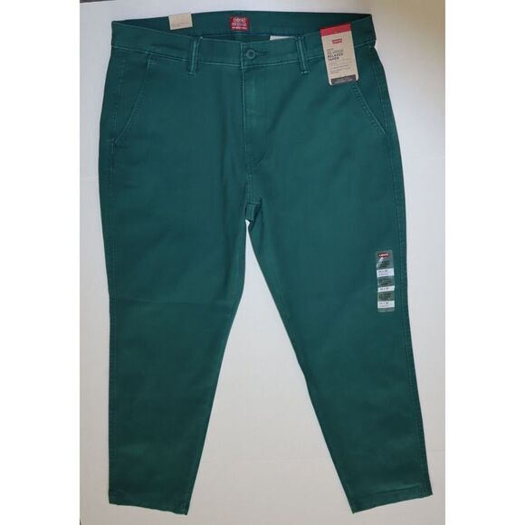 Levi's XX Chino Men's Sz 34x30 Green Relaxed Taper Fit Stretch Twill Pants $70 - Picture 1 of 6